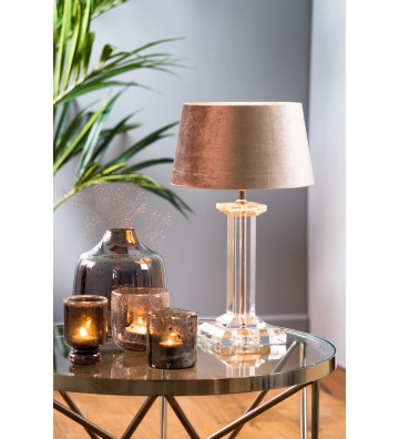 Lampada da tavolo Storavan in vetro trasparente H34cm - Light&Living - Nardini Forniture