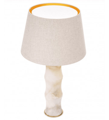 Lampada da tavolo Bonny in alabastro bianco h88cm - Eichholtz - Nardini Forniture