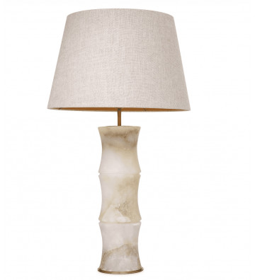 Lampada da tavolo Bonny in alabastro bianco h88cm - Eichholtz - Nardini Forniture