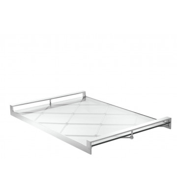 Steel and glass goa tray 48x34cm - Eichhotlz - Nardini Forniture