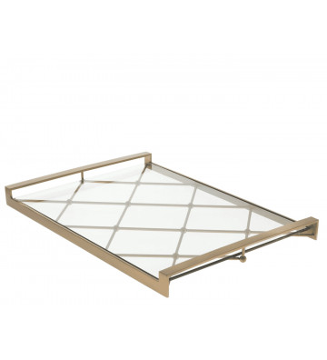 Brass Goa Tray and Glass 48x34cm - Eichhotlz - Nardini Forniture