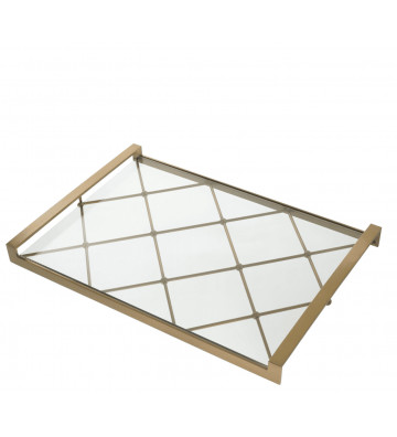 Brass Goa Tray and Glass 48x34cm - Eichhotlz - Nardini Forniture