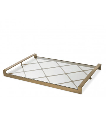 Brass Goa Tray and Glass 48x34cm - Eichhotlz - Nardini Forniture