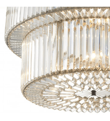 Infinity Double lamp in crystal and silver - Eichholtz - Nardini Forniture