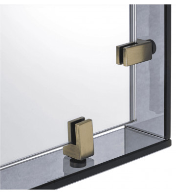 Specchio Verona quadrato in acciaio e ottone H101,5cm - Eichholtz - Nardini Forniture