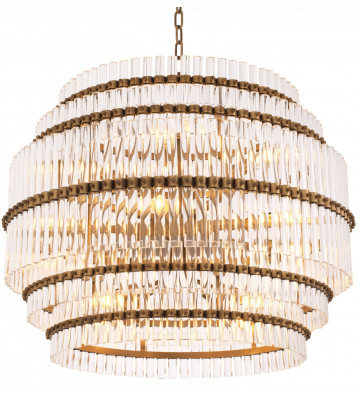 Scottsdale chandelier in brass and crystal 5 levels