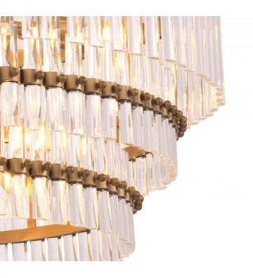 Lampadario Scottsdale in ottone e cristallo 5 livelli - Eichholtz - Nardini Forniture