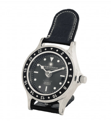 Quorum table watch in black leather Ø11xH18cm - Eichholtz - Nardini Forniture