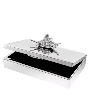 Rectangular box Aloha with silver shell 33x22cm - Eichholtz - Nardini Forniture
