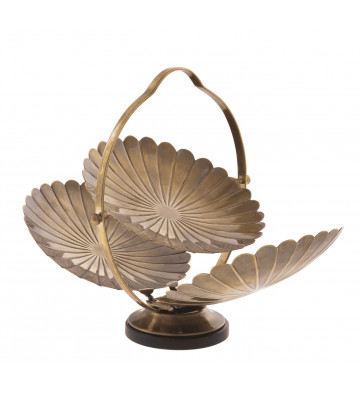 Beatrice tray bronze flower at 3 levels h26cm - Eichholtz - Nardini Forniture