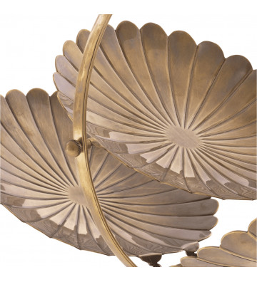 Beatrice tray bronze flower at 3 levels h26cm - Eichholtz - Nardini Forniture