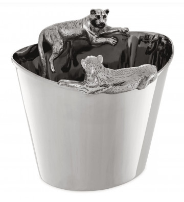 Jordan Silver Ice Bucket with Feather - Eichholtz - Nardini Forniture
