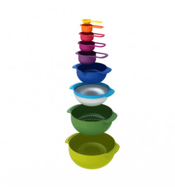 Set 9 coloured bowls Nest Plus - Joseph Joseph - Nardini Forniture