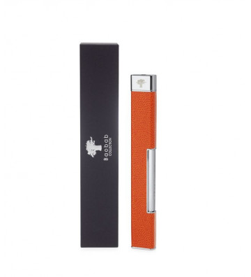 Lighter in orange leather 18cm