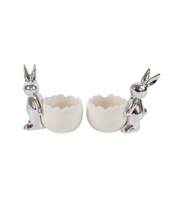 H10cm Rabbit porcelain stand - Nardini Forniture