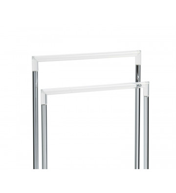 Stainless steel and acrylic towel rack H83cm - Andrea House - Nardini Forniture
