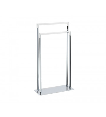 Stainless steel and acrylic towel rack H83cm - Andrea House - Nardini Forniture