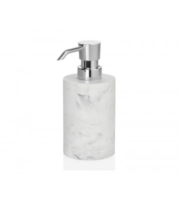 Dispenser cilindrico effetto marmo e argento - Andrea House - Nardini Forniture