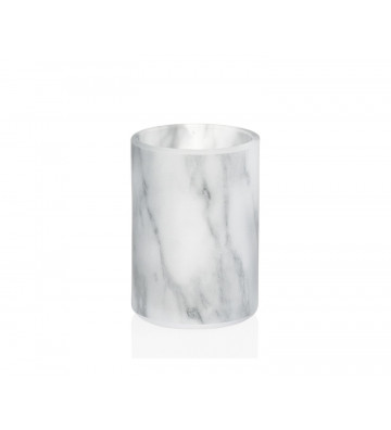 Toothbrush holder in marble effect glass