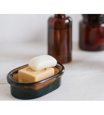 Amber glass soap dish - Andrea House - Nardini Forniture