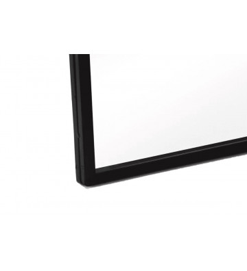 Square mirror with squares in black metal 118cm